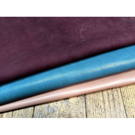 Lot mystère de 3 peaux de cuir – Camaïeu au choix - Cuir en Stock
