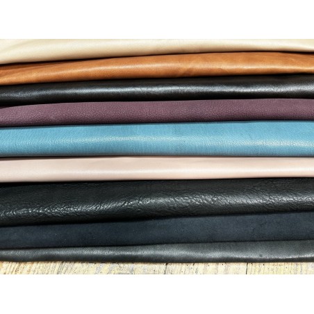 Lot mystère de 3 peaux de cuir – Camaïeu au choix - Cuir en Stock