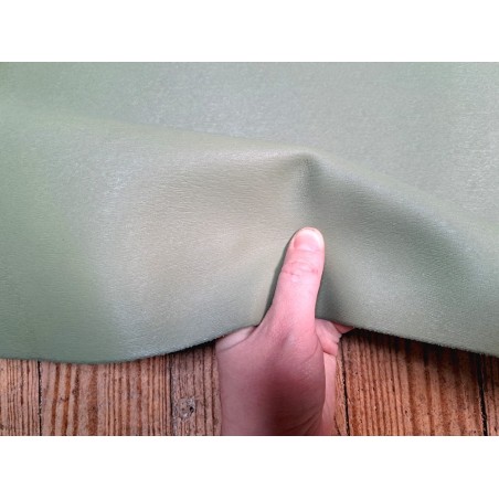 Demi-peau de cuir de veau petits grains ferme - Vert pastel -B