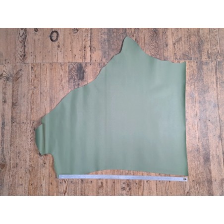 Demi-peau de cuir de veau ferme - vert pastel- cuirenstock