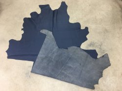 peau entière cuir de vache bleu roi ameublement maroquinerie décoration Cuirenstock