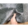 Demi peau de veau noir - graffiti - maroquinerie - cuir en stock