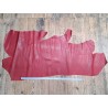 Demi peau de cuir de veau serpent - rouge - maroquinerie - Cuir en stock