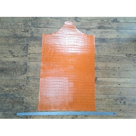 morceau rectangulaire 82x52 cm - orange abricot - Cuirenstock