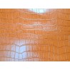 morceau rectangulaire 82x52 cm - orange abricot - cuir en stock