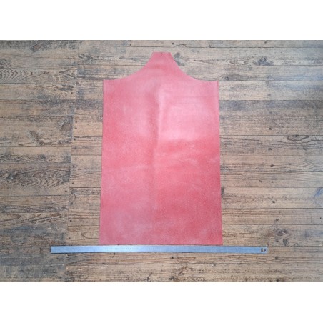 morceau rectangulaire 82x52 cm - rouge brique - cuir en stock