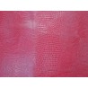 morceau rectangulaire 82x52 cm - lézard - framboise - Cuirenstock