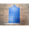 morceau rectangulaire 82x52 cm - crocodile - bleu royal - cuir en stock
