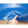 Morceau unique 82x59 - N°4 - Crocodile - Bleu royal - Cuir en Stock