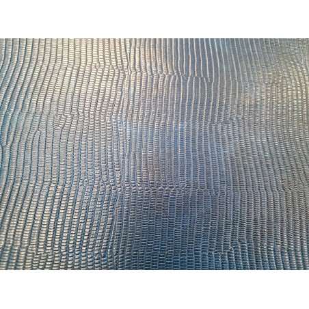 morceau rectangulaire 82x52 cm - lézard - bleu jeans - Cuirenstock