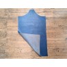 Morceau unique 82x59 - N°5 - Lézard - Bleu jeans - Cuir en Stock