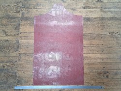 morceau rectangulaire 82x52 cm - caïman - rose balais - cuirenstock