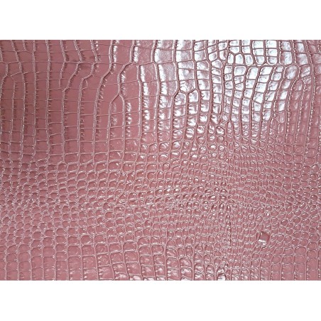 morceau rectangulaire 82x52 cm - caïman - rose balais - cuir en stock