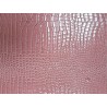 morceau rectangulaire 82x52 cm - caïman - rose balais - cuir en stock