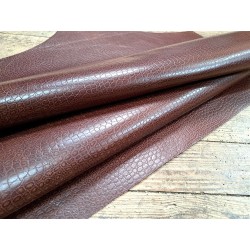 morceau rectangulaire 82x52 cm - caïman - brun - cuirenstock