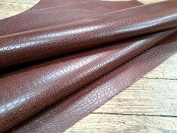 morceau rectangulaire 82x52 cm - caïman - brun - cuirenstock