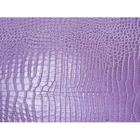 morceau rectangulaire 82x52 cm - crocodile - violet - Cuirenstock