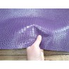 Morceau unique 82x59 - N°9 - Crocodile - Violet - Cuir en Stock