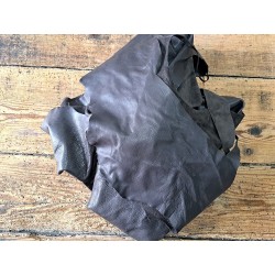 chutes de cuir de veau - Café - cuir en stock