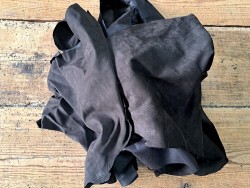 chutes de cuir d'agneau velours - Café - cuirenstock