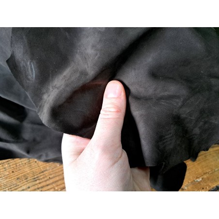 chutes de cuir d'agneau velours  - Café - Cuirenstock