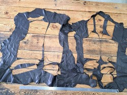 chutes de cuir de veau - Café - cuirenstock