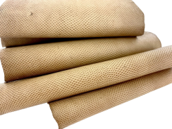 Peau de cuir de karung - Cuir exotique - serpent - Beige - Cuirenstock