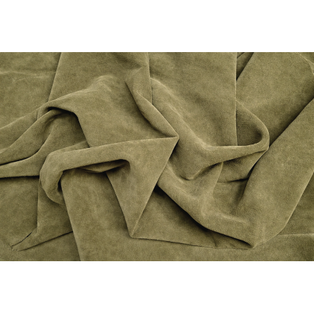 velours - kaki - maroquinerie - cuir en stock