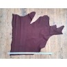 Demi peau de cuir de veau grain façon écorces - bordeaux - maroquinerie - cuirenstock