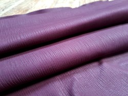 Demi peau de cuir de veau grain façon écorces - bordeaux - maroquinerie - Cuirenstock