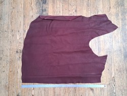 Demi peau de cuir de veau grain façon écorces - bordeaux - maroquinerie - cuirenstock