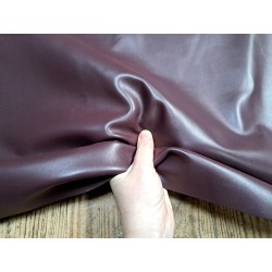 Bande de cuir de veau lisse - bordeaux - maroquinerie - Cuirenstock