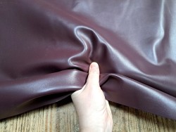 Bande de cuir de veau lisse - bordeaux - maroquinerie - Cuirenstock