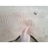Agneau tannage végétal grain crocodile - Naturel - Cuir en Stock