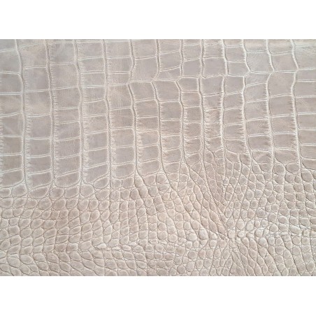 Agneau tannage végétal grain crocodile - Naturel - Cuir en Stock