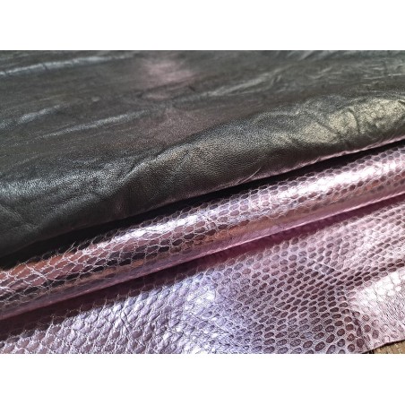 Lot de 2 peaux uniques - Cuir d'agneau et de mouton -K- Cuir en Stock