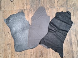 Lot de 3 peaux de cuir stretch - Cuir en Stock