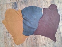 Lot de 3 peaux de cuir stretch - Cuir en Stock
