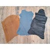 Lot de 3 peaux de cuir stretch - couleurs diverses - Cuir en Stock