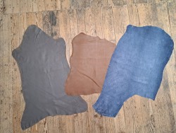 Lot de 3 peaux de cuir stretch - Cuir en Stock