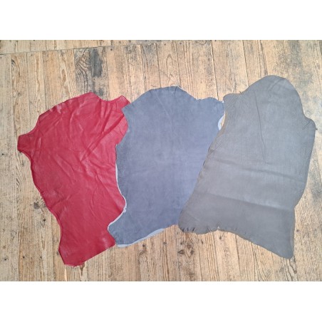 Lot de 3 peaux de cuir stretch - Cuir en Stock