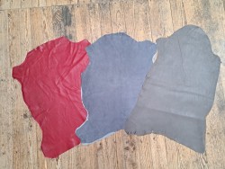 Lot de 3 peaux de cuir stretch - Cuir en Stock