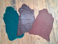 Lot de 3 peaux de cuir stretch - Cuir en Stock
