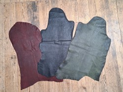 Lot de 3 peaux de cuir stretch - Cuir en Stock
