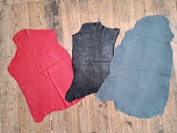 Lot de 3 peaux de cuir stretch - Cuir en Stock
