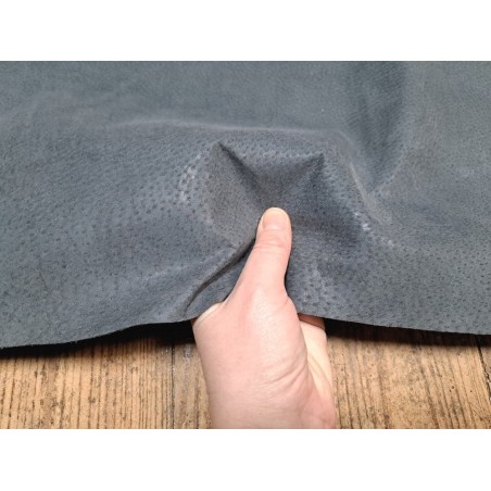 Peau de cuir de porc gris classique - maroquinerie - cuir en stock