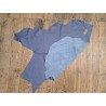 Peau de cuir de vache - ameublement - bleu pastel - Cuir en stock