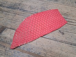 Peau de cuir de poisson Tilapia doré - Corail mat - Cuirenstock