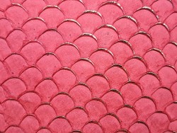 Peau de cuir de poisson Tilapia doré - Corail mat - Cuirenstock