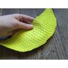 Peau de cuir de poisson tilapia - Jaune mat - Cuir en Stock